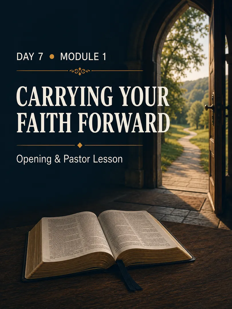 Carrying Your Faith Forward